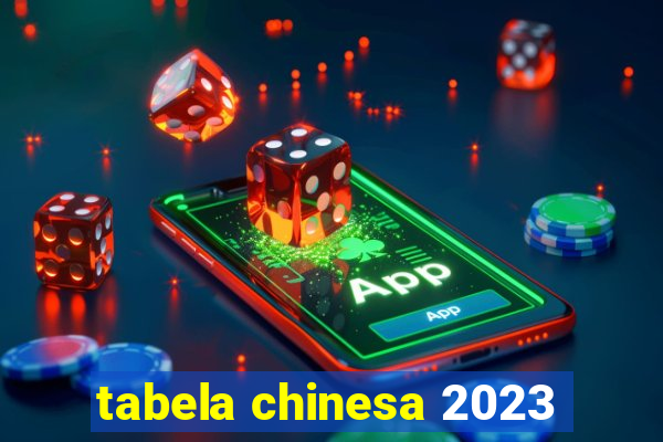 tabela chinesa 2023